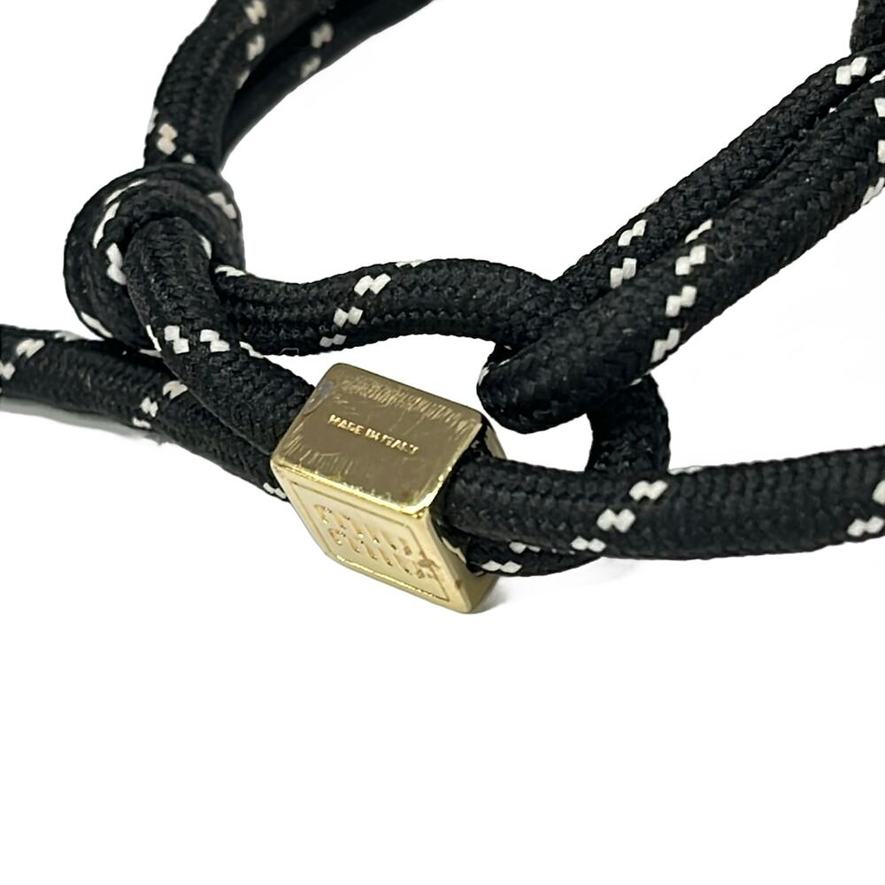 Miu Miu Bracelet Black White Gold Chemical Fiber Hardware - Picture 4 of 5